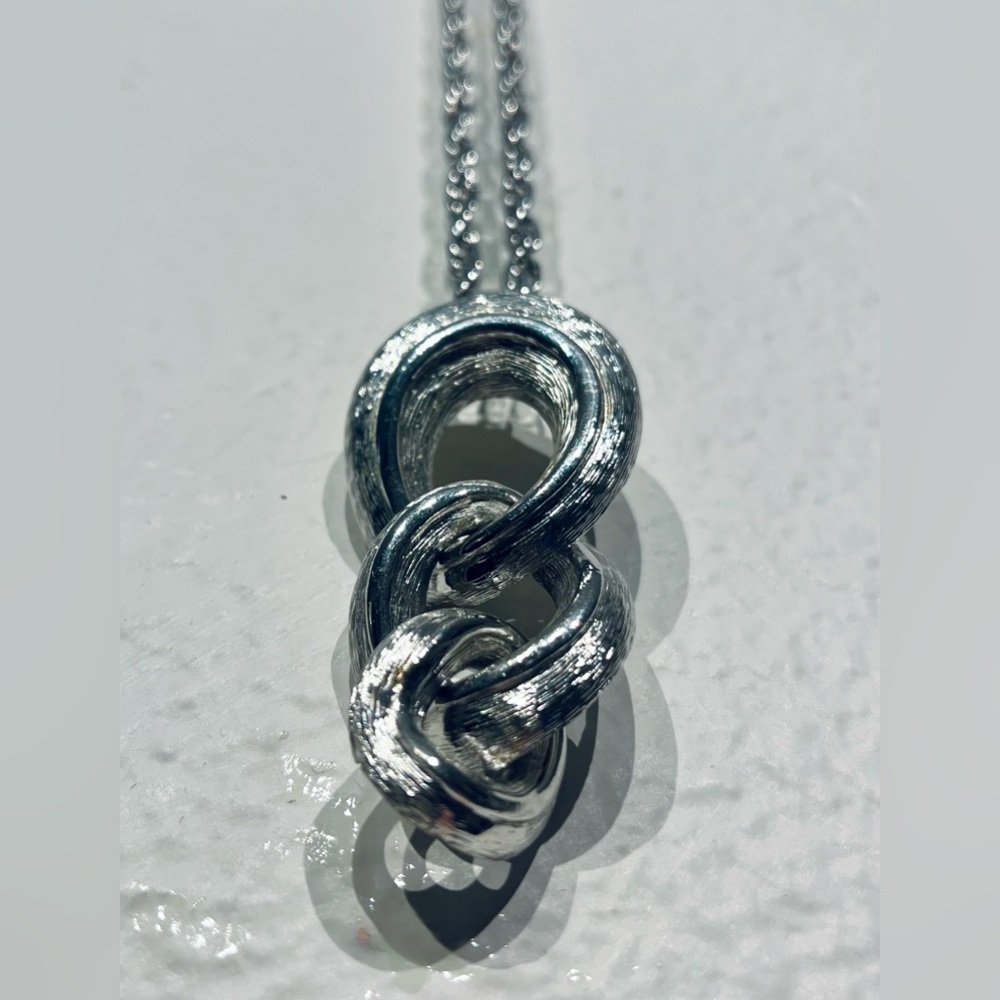 Monet Silver-tone Twirl Pendant Necklace